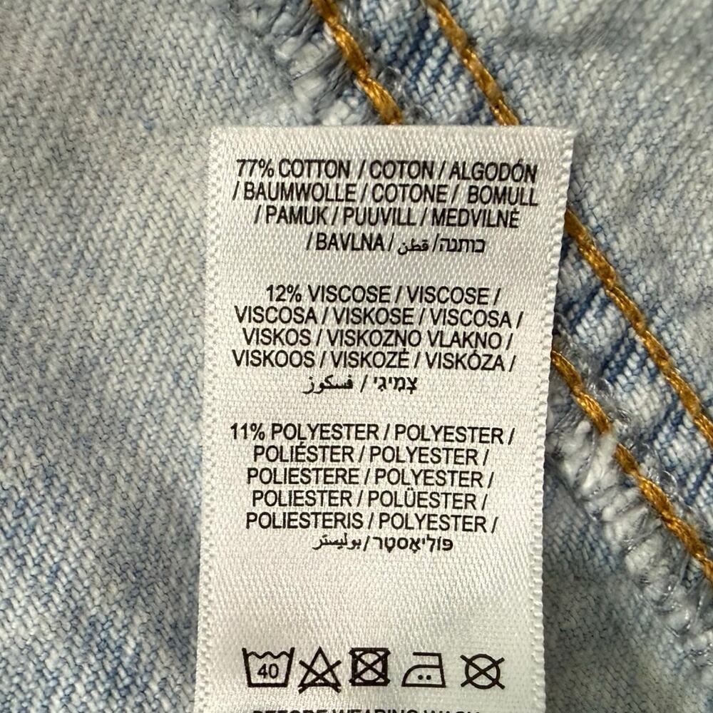 Never Fully Dressed Light Wash Blue Scallop Detail Straight Leg Jeans size 10 - Picture 4 of 13